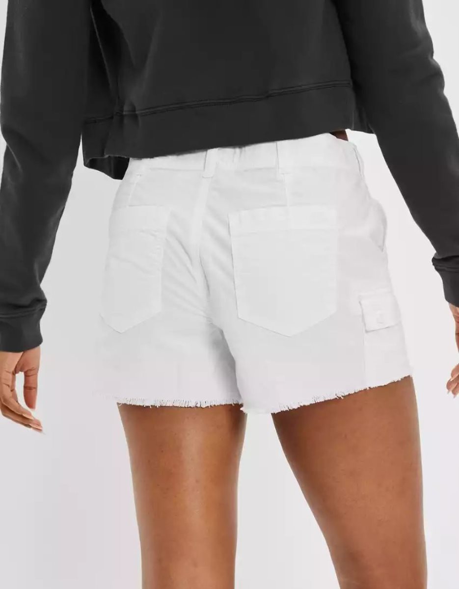 Shorts American Eagle AE Snappy Stretch '90s Boyfriend Cargo Blanche Femme | YJO-69597685